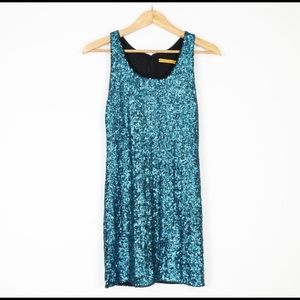 Alice + Olivia Blue Sequin Dress